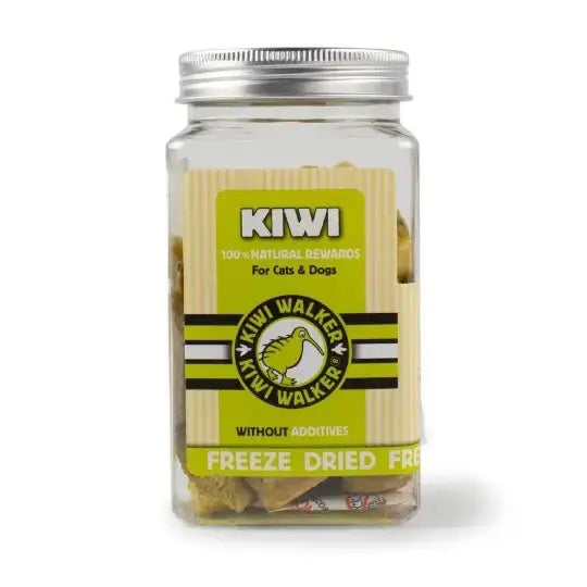 Friandises lyophilisées pour chien goût kiwi, collation naturelle et saine pour récompenser votre compagnon.
