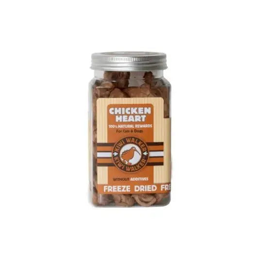Friandises lyophilisées pour chien - 100% cœur de poulet, récompense naturelle sans additifs pour l’éducation et le plaisir.