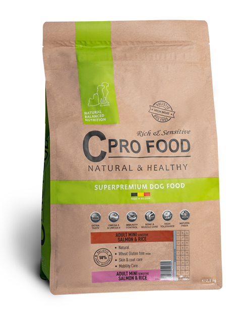 CproFood - Croquettes au saumon pour chiens adultes de petites races (estomac/peau sensible)