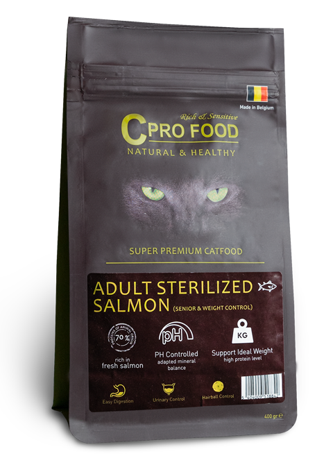 CProFood Stérilisé Saumon  Pour chats stérilisés ou ayant tendance à l’embonpoint.