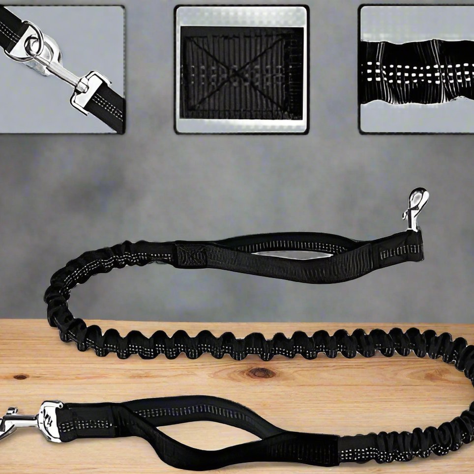 HandFreeDogLeash™ - Noir - CHIEN CALIN