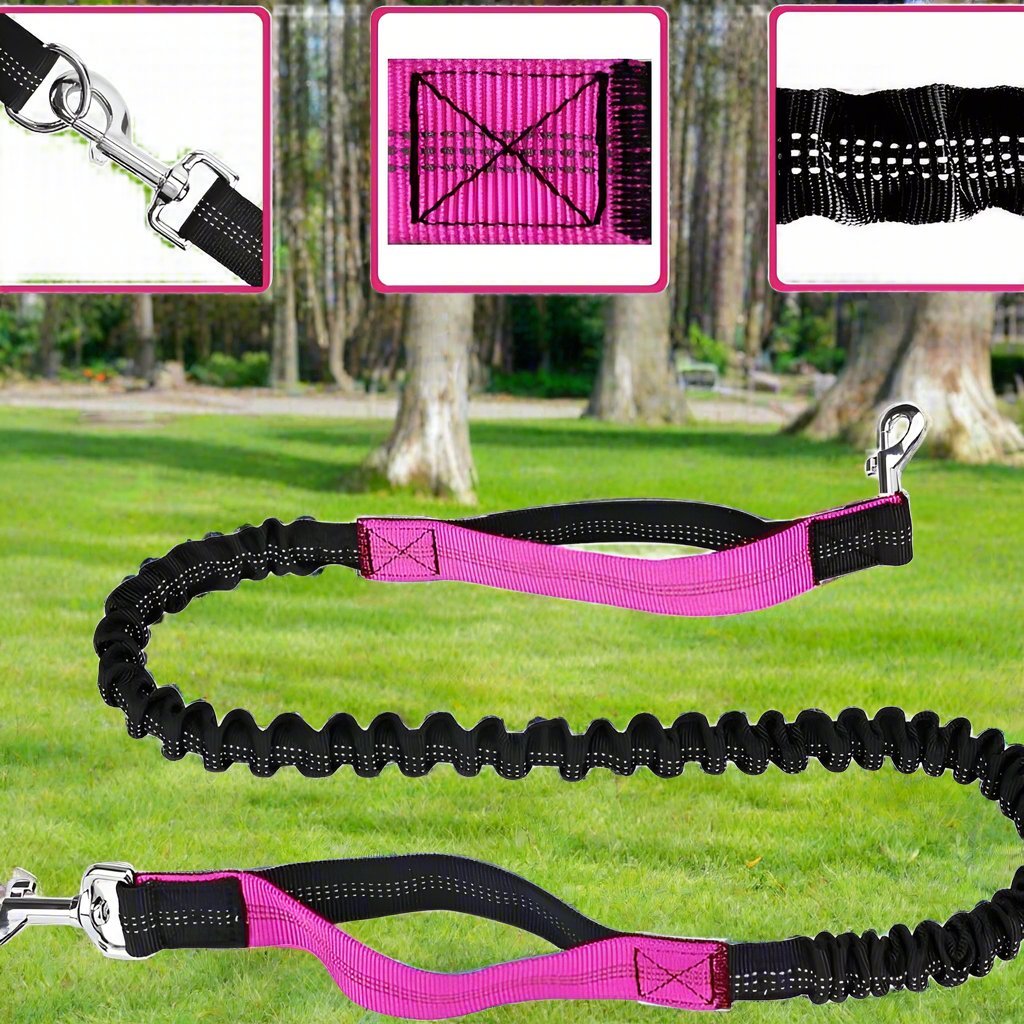 HandFreeDogLeash™ - Rose - CHIEN CALIN