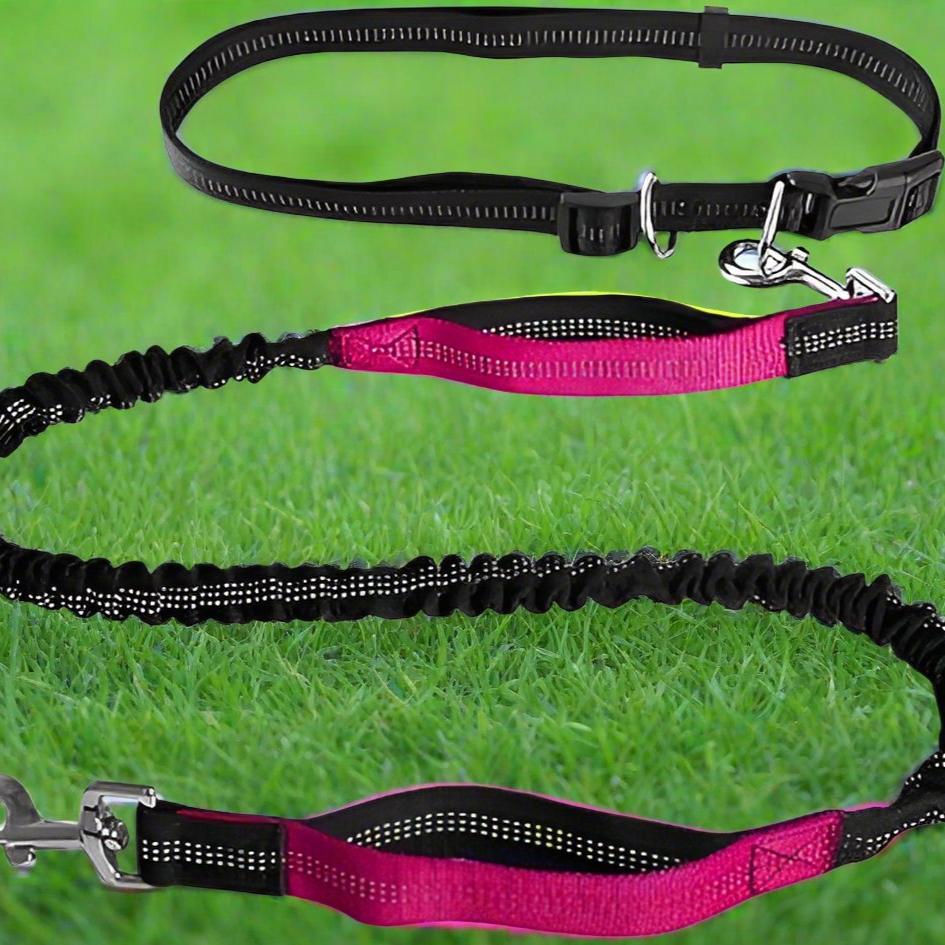 HandFreeDogLeash™ - Rose - CHIEN CALIN